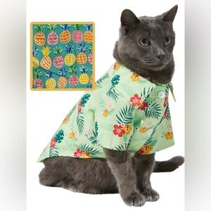 NWOT✨ Cynthia Rowley Multi Pineapple Hawaiian Style Pet Shirt, Medium *3/$15*
